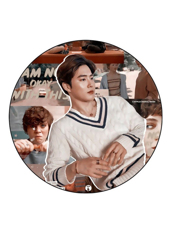 بي بي لوحة ماوس مزينة بطبعة متعدد الألوان - Image 1