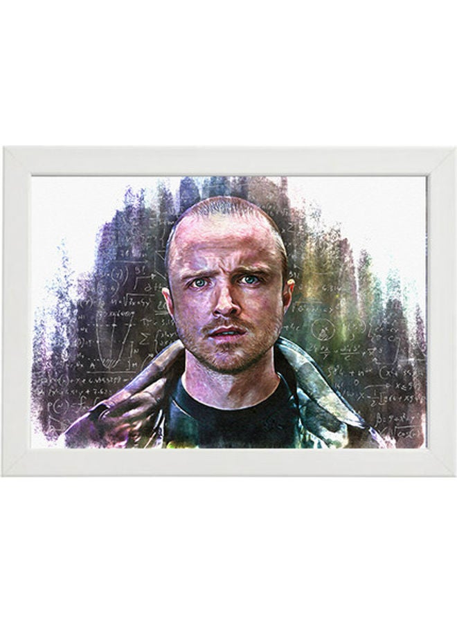 إم إي سي لوحة فنية بإطار بطبعة رسمة لشخصية جيسي بينكمان من مسلسل "Breaking Bad" أبيض 21x30سم - Image 1