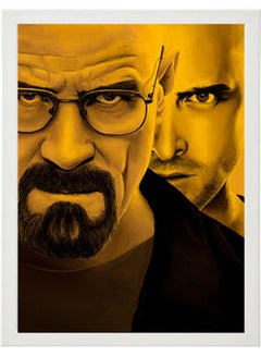 Breaking Bad Jesse Pinkman And Walter Abstract Wall Art Frame Poster White 30x40cm