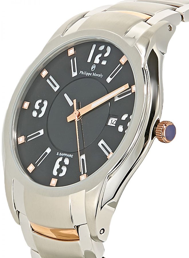 فيليب مورالي السويسرية طقم ساعة يد دائرية بعقارب مع قلم طراز M1321BPV1010W men  - Image 3