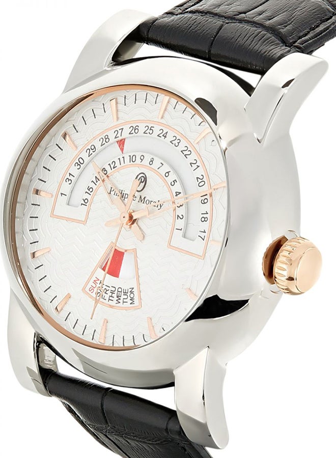 Philippe Moraly of Switzerland - men Analog Round Wrist Watch And Pen Set L1463BPV1470WB - Image 1