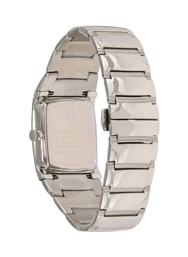 Men's Analog Rectangle Wrist Watch And Pen Set M1323RPV1050WB
