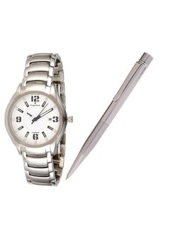 women Analog Round Wrist Watch And Pen Set M1322BPV1010W