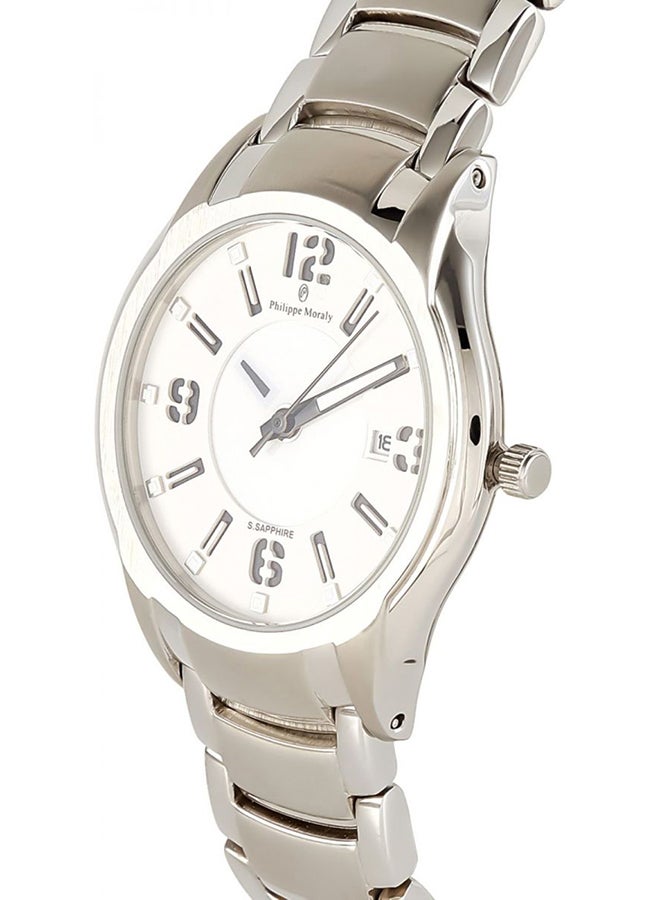 Philippe Moraly of Switzerland - women Analog Round Wrist Watch And Pen Set M1322BPV1010W - Image 1