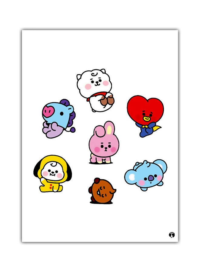 بي بي لوحة ماوس مزينة بطبعة متعدد الألوان - Image 1