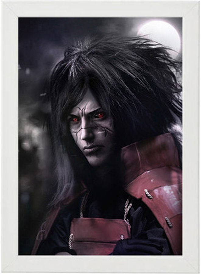MEC Madara Uchiha From Naruto Wall Art Frame Poster White 21x30cm - Image 1