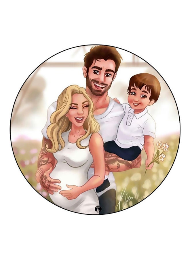 بي بي لوحة ماوس مزينة بطبعة متعدد الألوان - Image 1