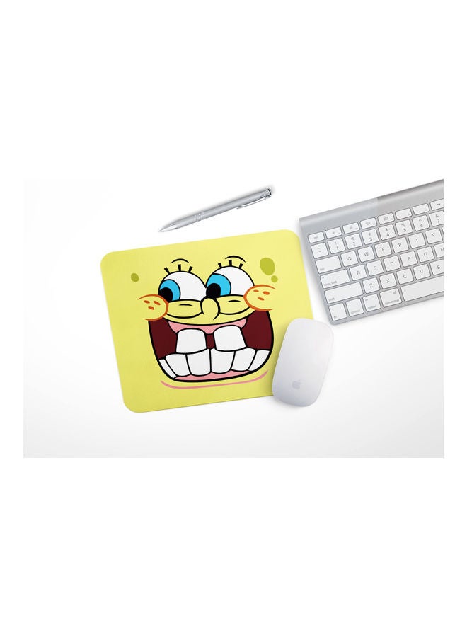 LIT - Crazy Spongebob Face School Square Shape Mouse Pad Multicolour - Image 1