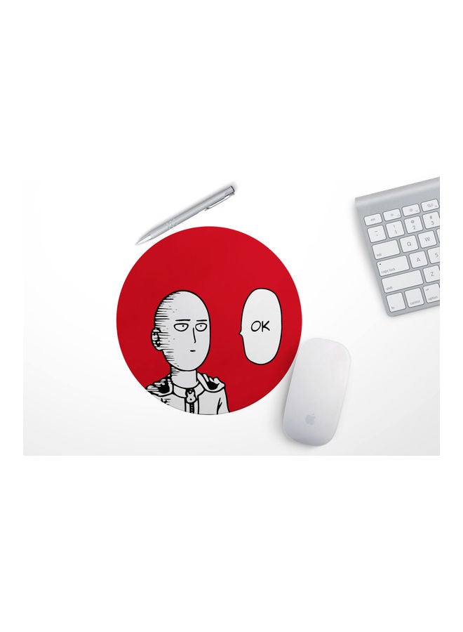 Caped Baldy Quote School Circle Shape Mouse Pad Multicolour