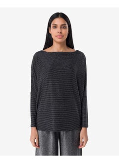 R&B Drop Shoulder Top Black  - Image 1
