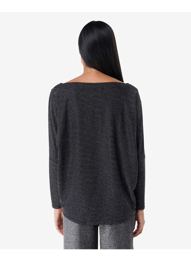 R&B Drop Shoulder Top Black  - Image 2