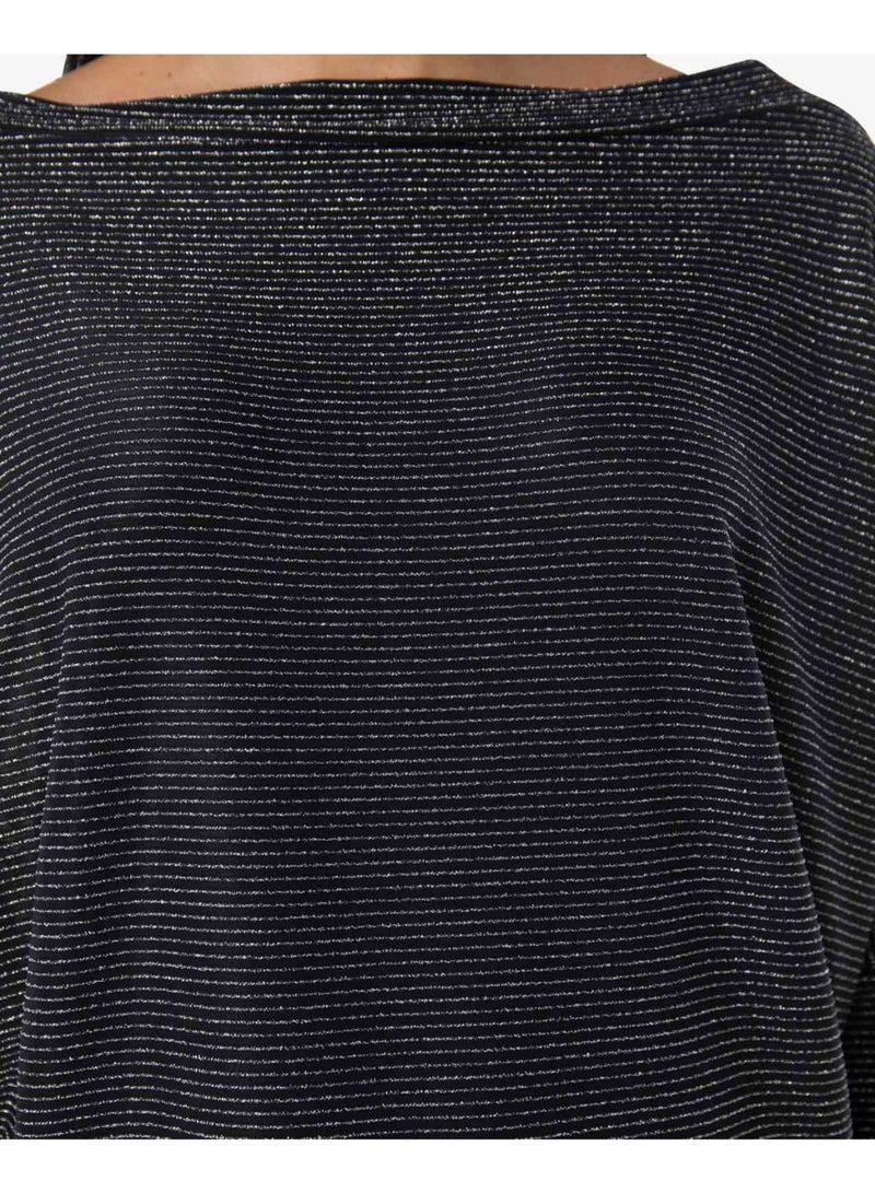 R&B Drop Shoulder Top Black  - Image 5