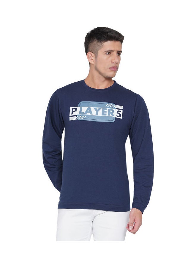 لورين سميث كنزة فضفاضة جرافيك كحلي/أزرق داكن - Image 1