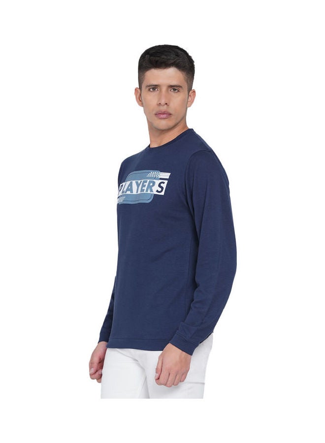 لورين سميث كنزة فضفاضة جرافيك كحلي/أزرق داكن - Image 4