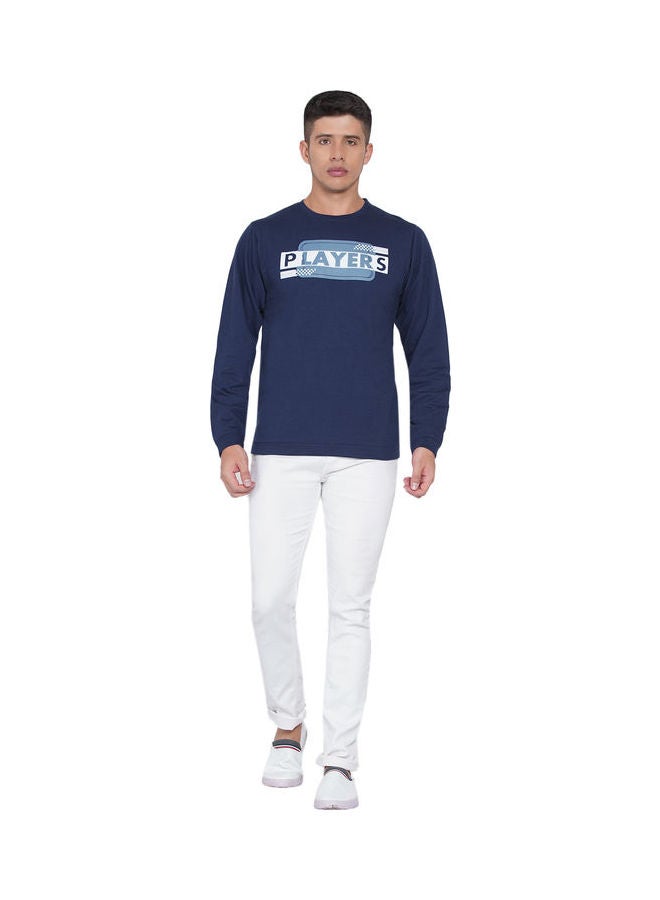 لورين سميث كنزة فضفاضة جرافيك كحلي/أزرق داكن - Image 5