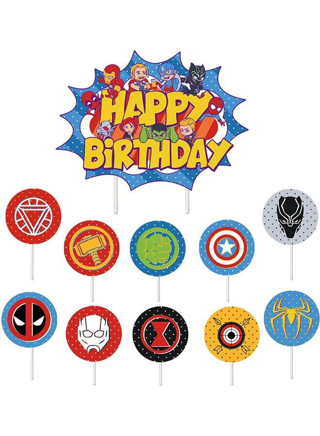 مس تيارا 38 قطعة من زينة حفلات أعياد الميلاد بنمط الأبطال الخارقين - Image 3