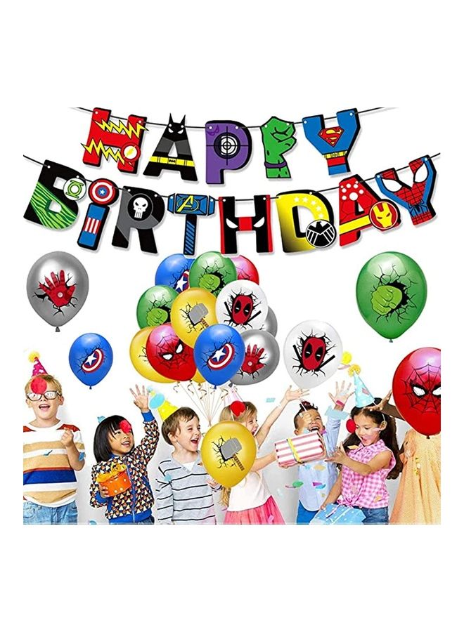 مس تيارا 38 قطعة من زينة حفلات أعياد الميلاد بنمط الأبطال الخارقين - Image 4