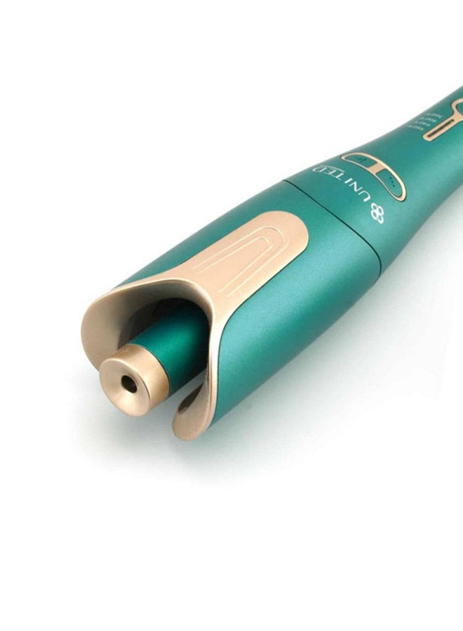 United Hair Curler With Digital Temp Display And Ceramic Heat Technology Green/Gold 450grams - Image 3