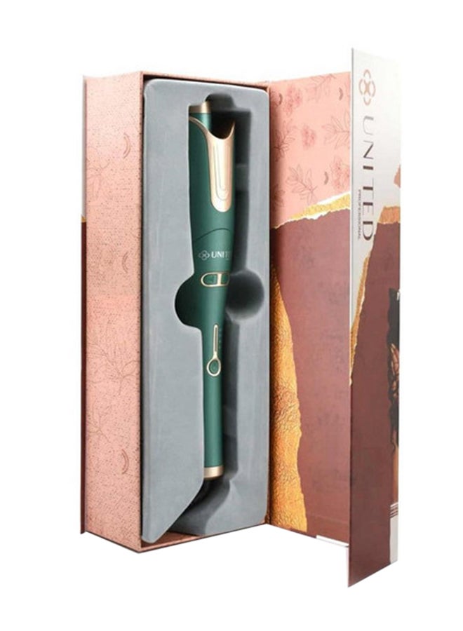 United Hair Curler With Digital Temp Display And Ceramic Heat Technology Green/Gold 450grams - Image 4