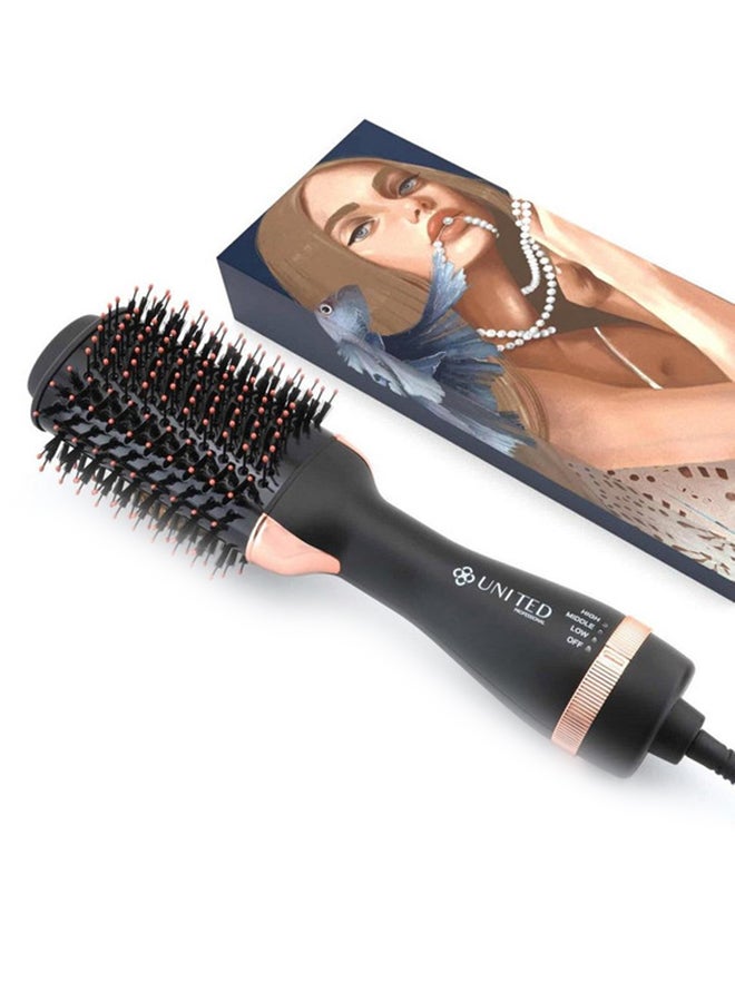 United Hair Styler With 3 Speed Function Black/Gold 450grams  - Image 2