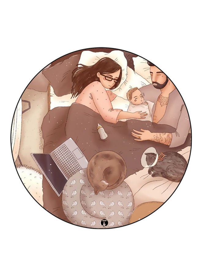 بي بي لوحة ماوس مزينة بطبعة متعدد الألوان - Image 1