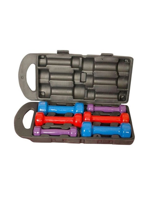 Dumbbell set for weight lifting exercises 6 kg with bag