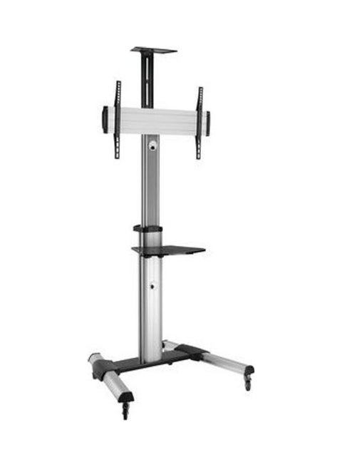Manual Lifting Height Adjustable TV Stand Silver