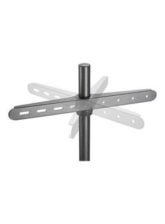 Brateck Kickstand Style Studio TV Floor Stand With Glass Shelf Space Grey  - Image 4