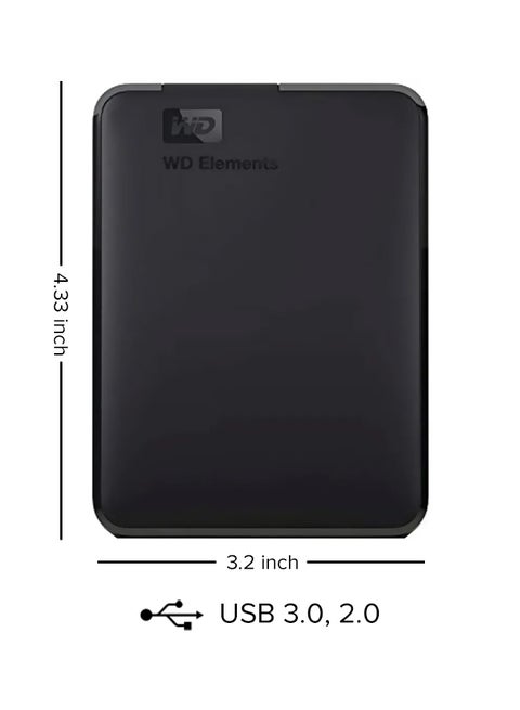 محرك أقراص صلبة إليمنتس خارجي محمول سعة 4 تيرابايت، مزود بمنفذ USB 3.0، متوافق مع أجهزة الكمبيوتر وأجهزة ماك وجهاز الألعاب بلايستيشن 4 وأجهزة إكس بوكس 4 TB