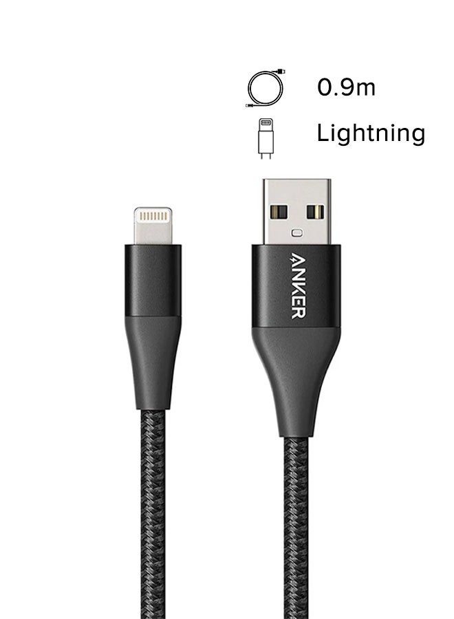 Anker - Powerline+ II Charging Cable (3ft) MFi Certified for iPhone 11/11 Pro/11 Pro Max/Xs/XS Max/XR/X / 8/8 Plus / 7/7 Plus / 6/6 Plus / 5 / 5S Black - Image 1