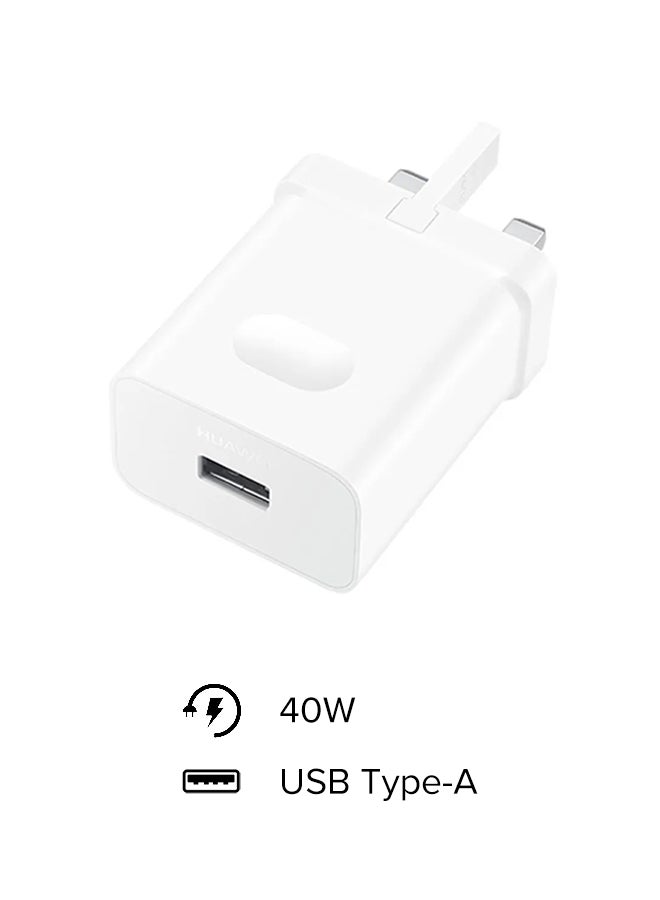 هواوي شاحن جداري فائق بموصل USB Type-C بقوة 40 وات أبيض  - Image 2