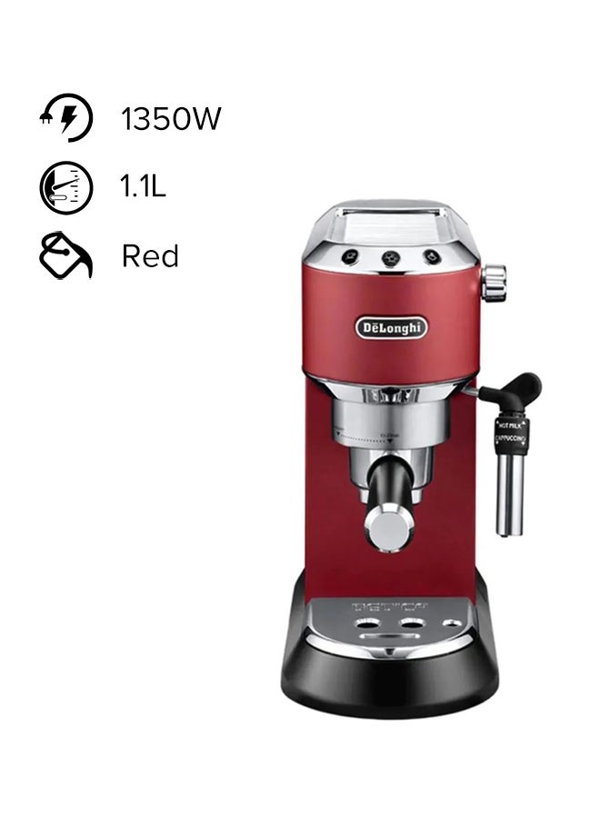 De'Longhi Dedica Espresso Coffee Maker 1.1 L 1350.0 W EC685.R Red - Image 1