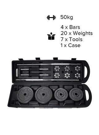 Exercise Dumbbell Set With Case 50kg 50kg - v1635188601/N32014364A_1