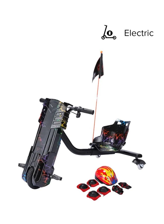 Rockbaby 3-Wheeler Portable Indoor Outddor Unique Design Electric Drift Ride On Scooter For Kids Black