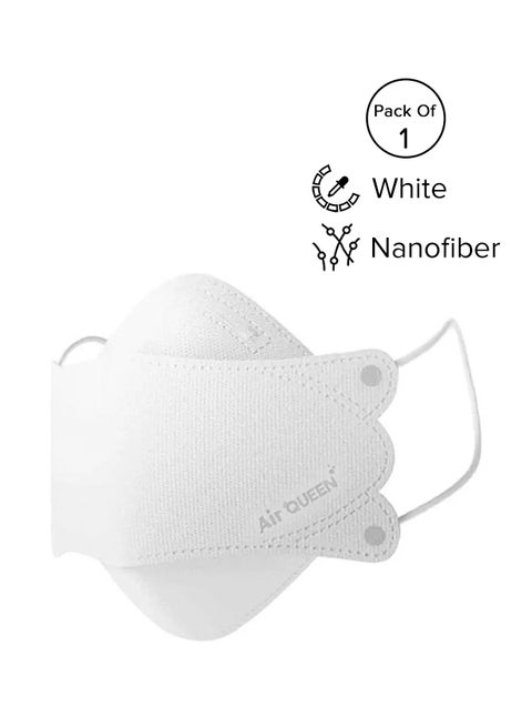 (1-Piece) White Nanofiber Filter Face Mask For Adults