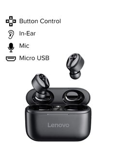 Lenovo HT18 Wireless TWS Earphone Bluetooth 5.0 Headphone 3D Stereo Earbuds Black  - Image 2