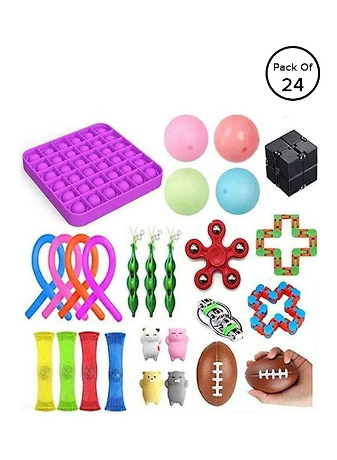 XiuWoo 24-Piece Push Pop Bubble Sensory Multipurpose Stress-Relieving Fidget Toy Set - Image 1