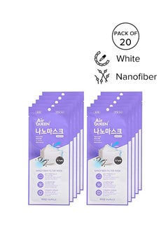 Air QUEEN Pack of 20 NanoFiber Filter Face Mask  - Image 1