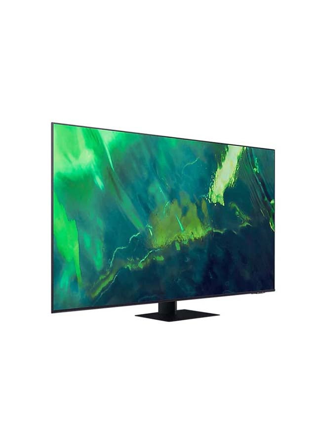 Samsung - Samsung 65 Inch Flat QLED 4K 100% AI Quantum Processor with Quantum Xcelerator Turbo Plus  (Model 2021) QA65Q70AAUXUM Grey - Image 1