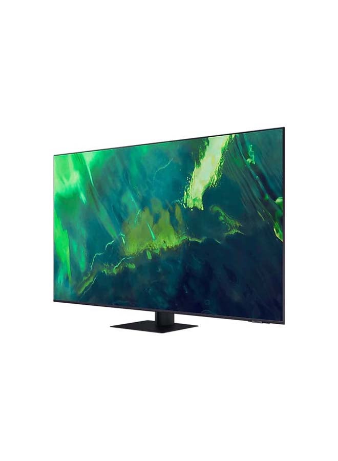 Samsung - Samsung 65 Inch Flat QLED 4K 100% AI Quantum Processor with Quantum Xcelerator Turbo Plus  (Model 2021) QA65Q70AAUXUM Grey - Image 1