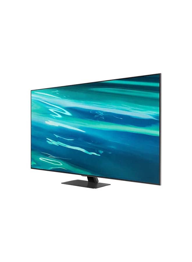 65 Inch TV QLED 4K Processor Slim look PQI 3800 HDR 10+ Mega Contrast 100% Color Volume Game Bar Motion Xcelerator Turbo and build -in receiver (2021 Model) QA65Q80AAUXUM Grey