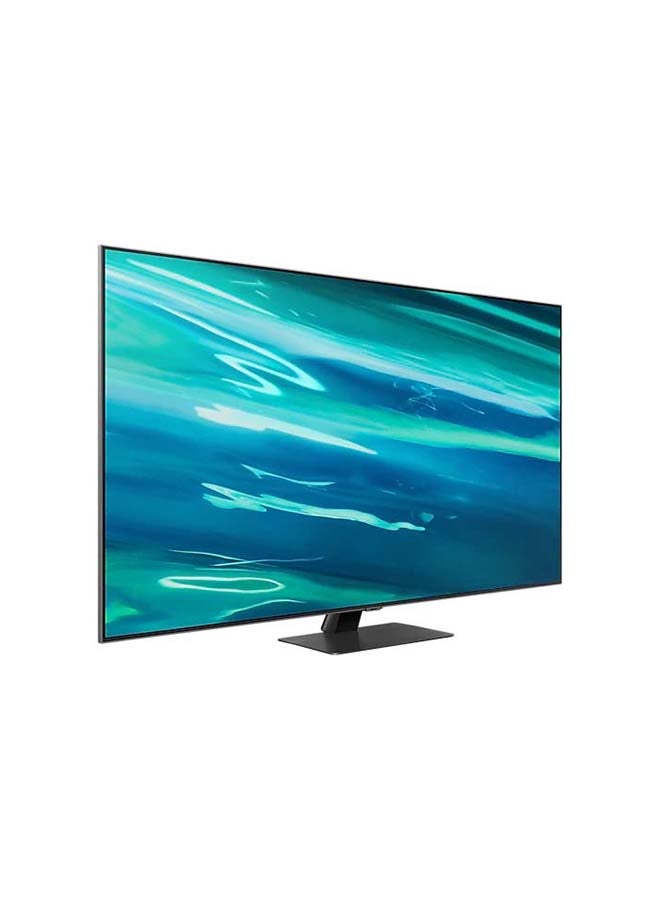 65 Inch TV QLED 4K Processor Slim look PQI 3800 HDR 10+ Mega Contrast 100% Color Volume Game Bar Motion Xcelerator Turbo and build -in receiver (2021 Model) QA65Q80AAUXUM Grey