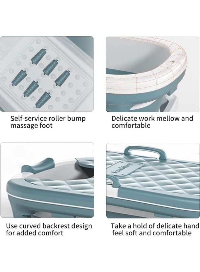 Portable Collapsible Soaking Bath Tub Light Pink 138cm - Image 2