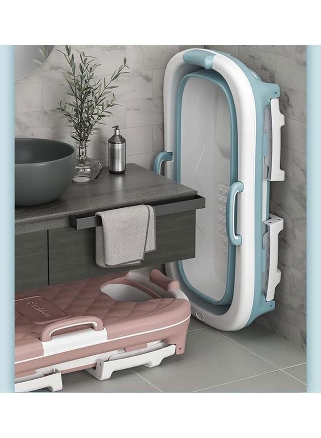 Portable Collapsible Soaking Bath Tub Light Pink 138cm - Image 4