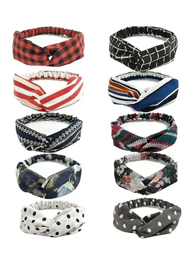 MissTiara 10-Piece Twisted Headbands 18x26cm - Image 1