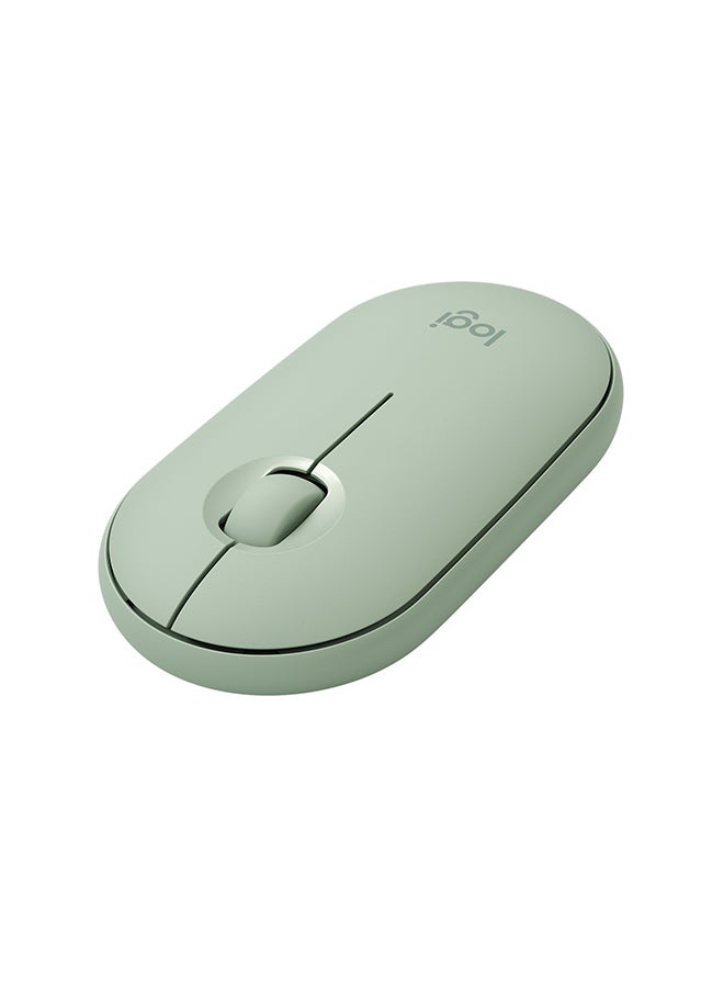 Logitech Mouse Pebble M350  RF BT Eucalyptus Green - Image 1