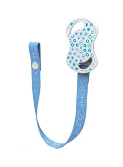 Pacifier Holder With Snap Fastener - Blue