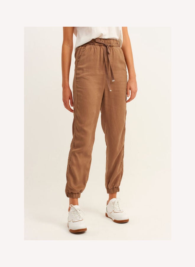 OXXO - Tencel Drawstring Joggers Antik Tawny - Image 1