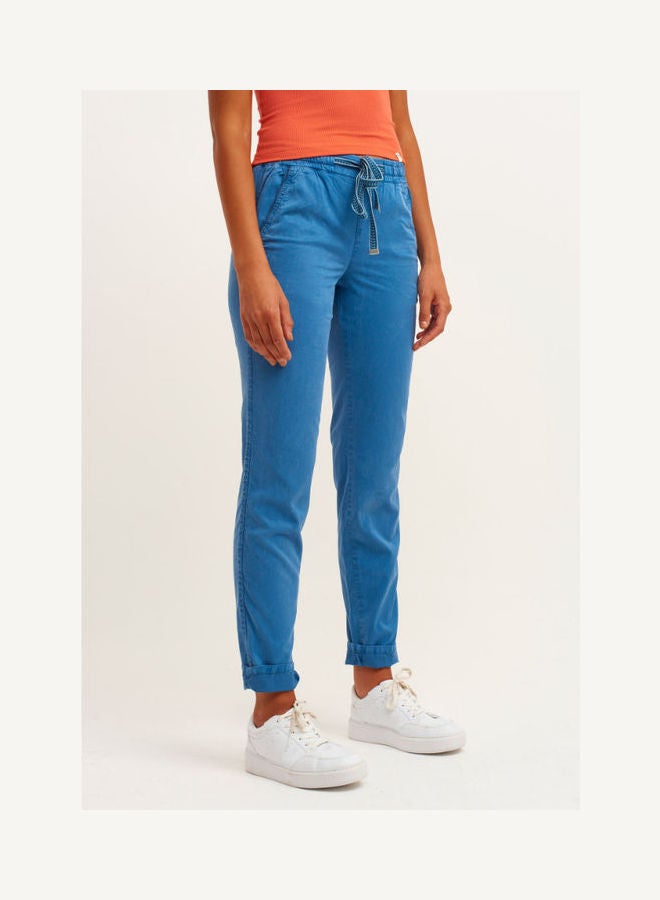 OXXO Drawstring Carrot Fit Denim Pants Antik Cerulean  - Image 1