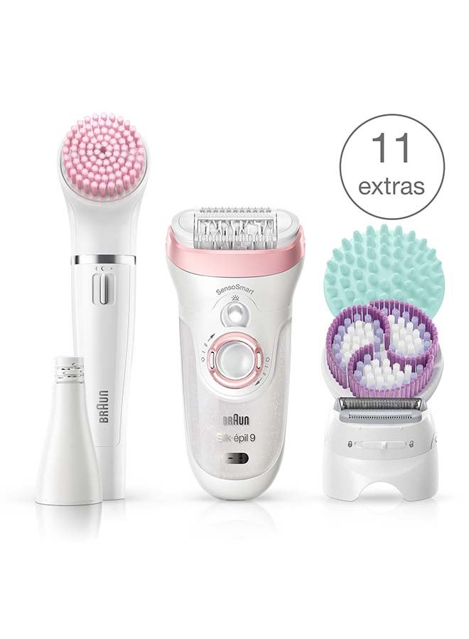 BRAUN Silk-Épil Beauty Set 9 9/985 Bs Wet & Dry Epilator With 8 Extras Rose - Gold  - Image 3